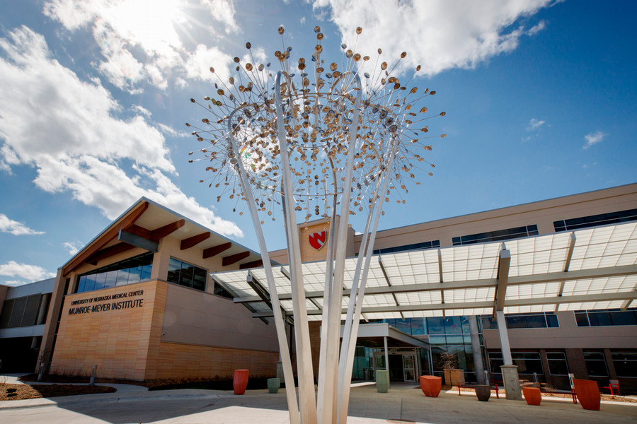 MMI Front Entrance with "Waterfall" moving sculpture