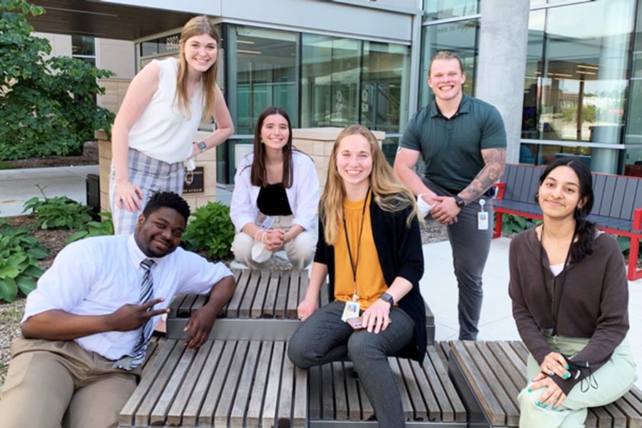 Summer 2022 MMI SURP students - from left: Toluwa Davies, Maggie Kramer, Jessica Stump, Katelyn Malick, Carter Welch, and Chethana Deeduvanu.