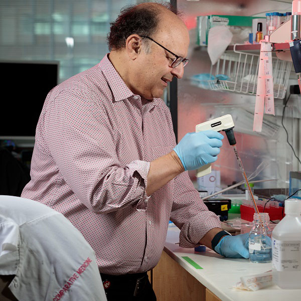 Dr. Howard Fox in laboratory. 