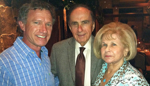 From left, Stephen Smith, UNMC Chancellor Harold M. Maurer, M.D., and Beverly Maurer met again at a University of Nebraska Foundation event earlier this year.