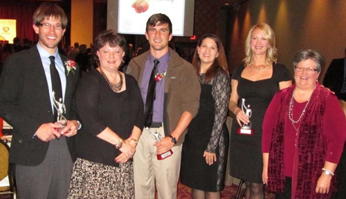 From left: James Kuster, West Nebraska Division; Denise Waibel-Rycek, Kearney Division; Nick Claridge, Kearney Division; Heather Carson, UNMC Urology Clinic; Jessica Blake, Omaha; and Connie Miller, Ph.D., Omaha.