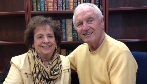 Terry Tonkin, at right, with his wife, Judy.