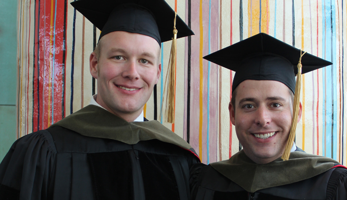 Eric Gall, Pharm.D., left, and Casey Diekmann, Pharm.D.