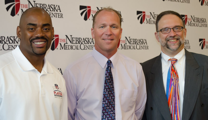 From left, Chris Draft, Ron Hartman and Rudy Lackner, M.D.
