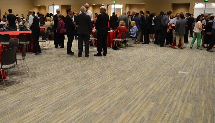New carpeting at the Dr. Stanley M. and Dorothy Truhlsen Campus Events Center.