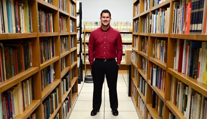 Cameron Boettcher is the archivist who oversees the Wolfensberger collection for UNMC's McGoogan Library of Medicine.