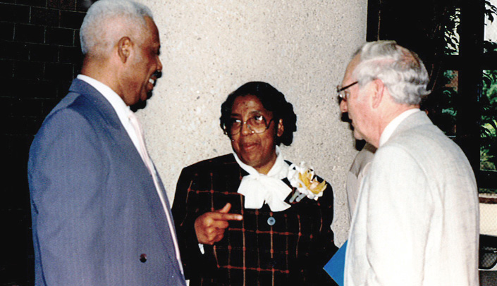 Era Fullwood, center, was a mainstay at the College of Nursing for more than three decades.