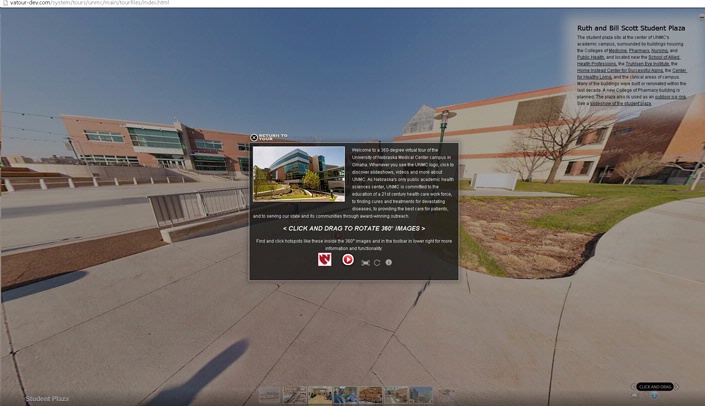 A screen shot of one page of the virtual tour.