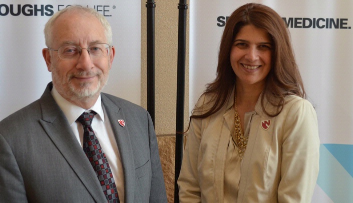 Nebraska Medicine Interim President Brad Britigan, M.D., and Interim CEO Rosanna Morris.