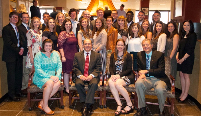 The first class of UNMC inductees into the Gold Humanism Honor Society.
