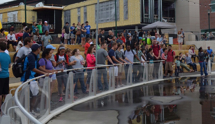 The Student Senate barbecue was held at the Ruth and Bill Scott Student Plaza.