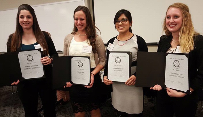 New NSSNA board members are West Nebraska Division's (left to right) Marion Techentien, Calene Mulcahy, Niesha Ginn and Valerie Beraun.