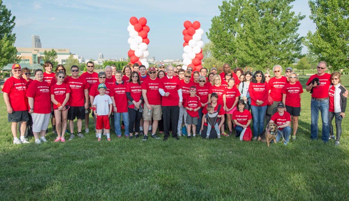 UNMC participants in last year's American Heart Association Heart Walk.