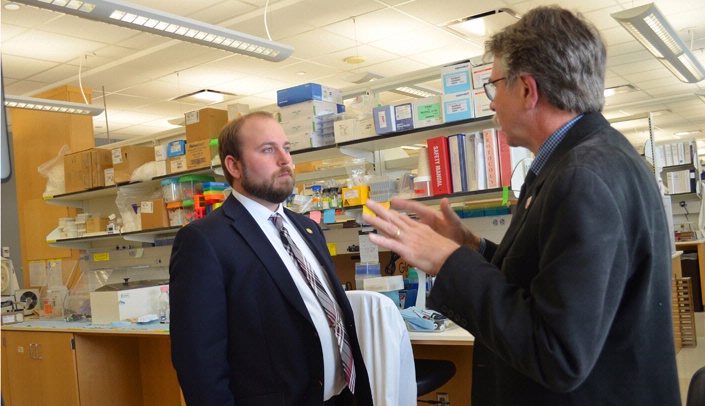 State Sen. Matt Hansen meets with Joe Sisson, M.D.