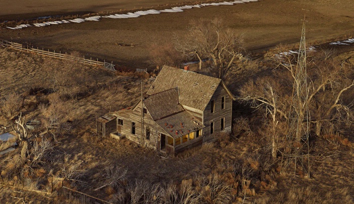 (Image credit: Andrew L. Moore, Yellow Porch, Sheridan County, Nebraska, 2013, inkjetprint, © Andrew L. Moore)
