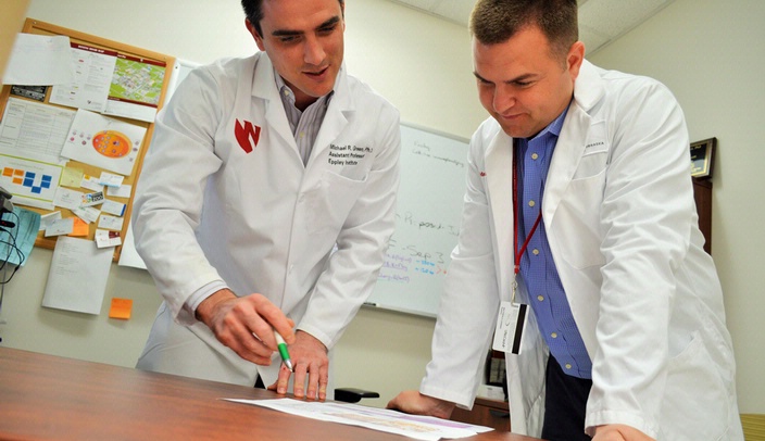 Michael Green, Ph.D. (left) and Matthew Lunning, D.O.