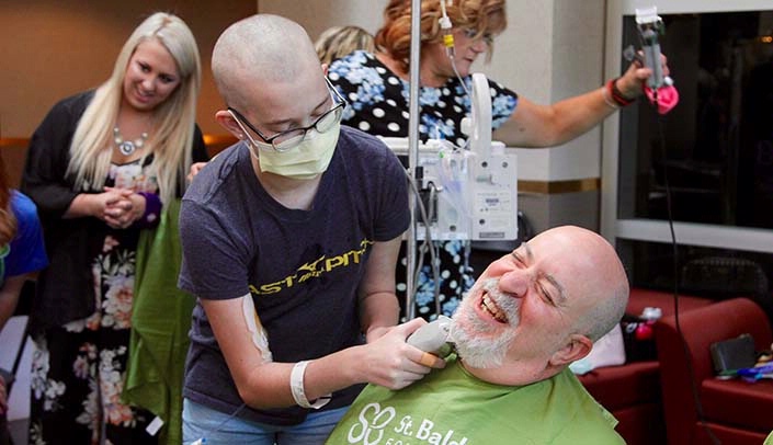 Bruce Gordon, M.D., participated in the St. Baldrick's event last week.