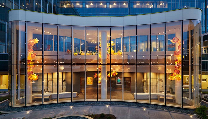 The Chihuly Sanctuary at the Fred & Pamela Buffett Cancer Center.