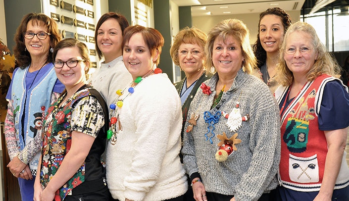 The College of Dentistry hosted a day of holiday festivities Dec. 18. (Photo by Margaret Cain)