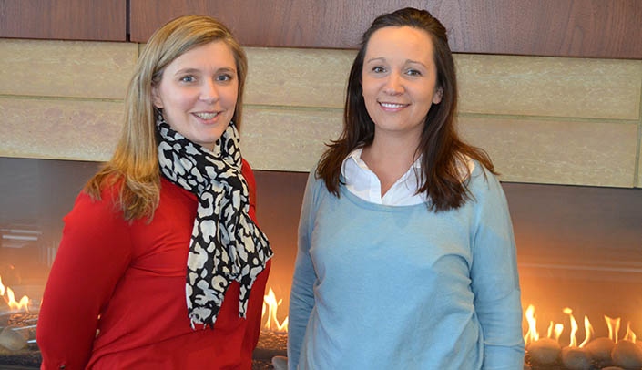 From left, Jennifer Sanmann, Ph.D., and Lois Starr, M.D.