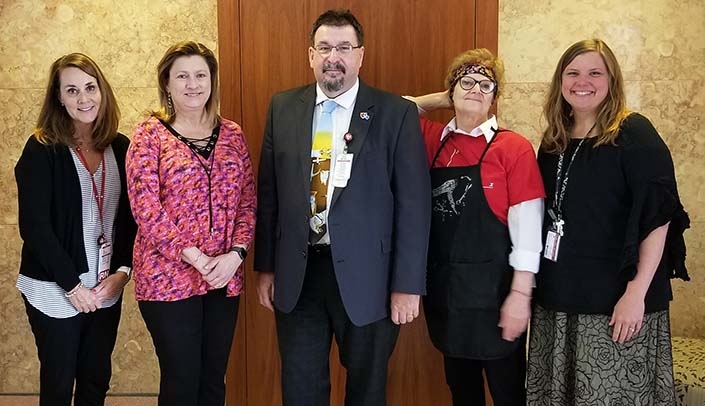 From left: Carrie Tolley, Julie Carstens, Karoly Mirnics, M.D., Ph.D., Bunny Washington and Terri Blase. Not pictured: John Keenan.