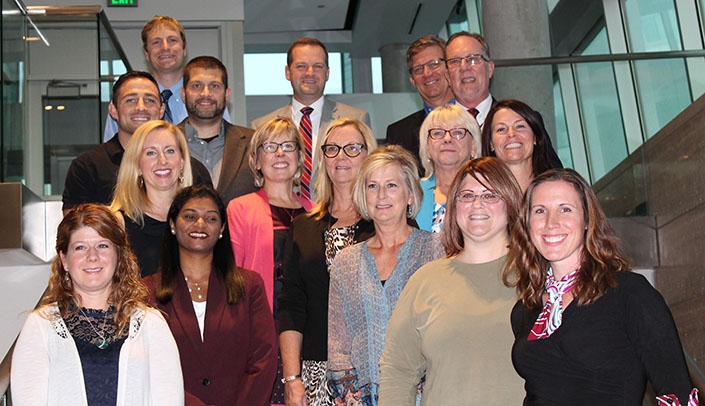 The 2017 faculty/staff inductees in the Interprofessional Academy of Educators. Applications are now open for the next class of inductees.