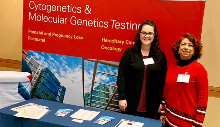From left, Rachel Harris and Bhavana Dave, Ph.D., at the Great Plains IDeA-CTR annual scientific meeting.