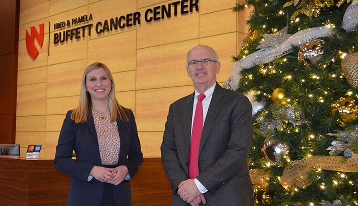 Regent-elect Elizabeth O'Connor, left, and Chancellor Jeffrey P. Gold, M.D.