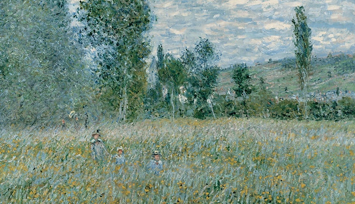Image credit: Claude Monet (French, 1840-1926), The Meadow at Vetheuil, 1879, oil on canvas, Joslyn Art Museum, Omaha, Neb., gift of William Averell Harriman, 1944.79