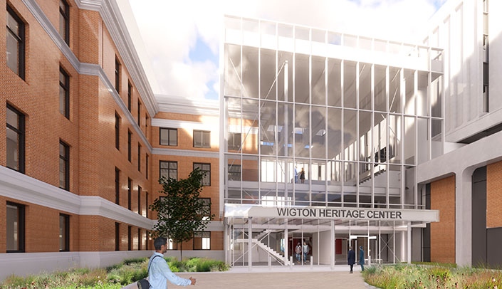 An artist's rendering of the Wigton Heritage Center