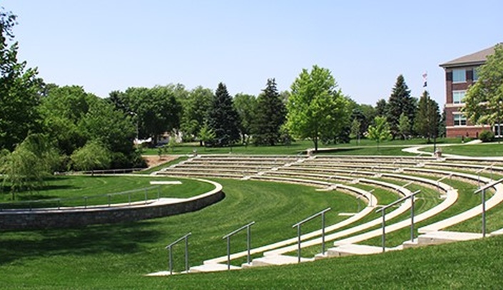 The Willow Bowl at Wayne State College is a popular gathering spot for students.