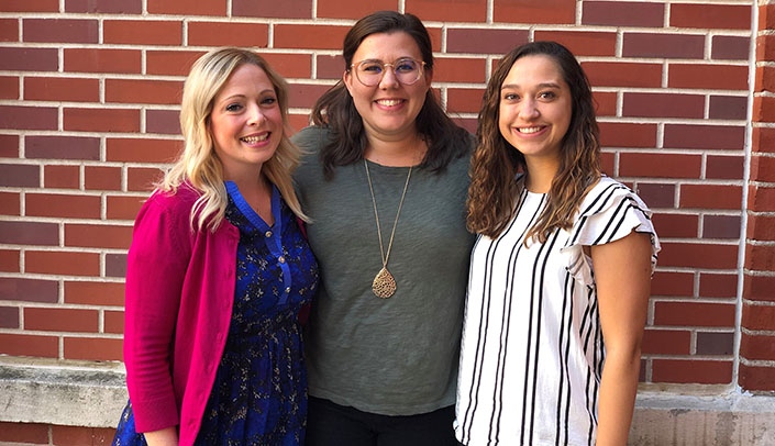 From left, Meghan McLarney, Samantha Nessetti and Karen Overman will speak at the next Olson Center Brown Bag.