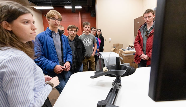 Students attend the 2019 3D Invent-a-thon, sponsored by the UNMC McGoogan Library of Medicine and presented by the Nebraska Science Festival.