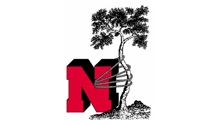 The department's logo represents the orthopaedics tree symbol straightened by a solid structure symbolizing Nebraska. 