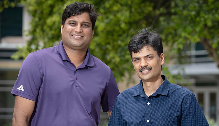 Rolen Quadros, UNMC research technologist, and Channabasavaiah Gurumurthy, PhD