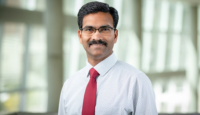 Babu Guda, PhD, professor in the UNMC Department of Genetics, Cell Biology and Anatomy, is a co-director of the center
