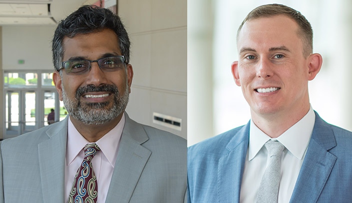 From left, Ali S. Khan, MD, MPH, and Jesse Bell, PhD