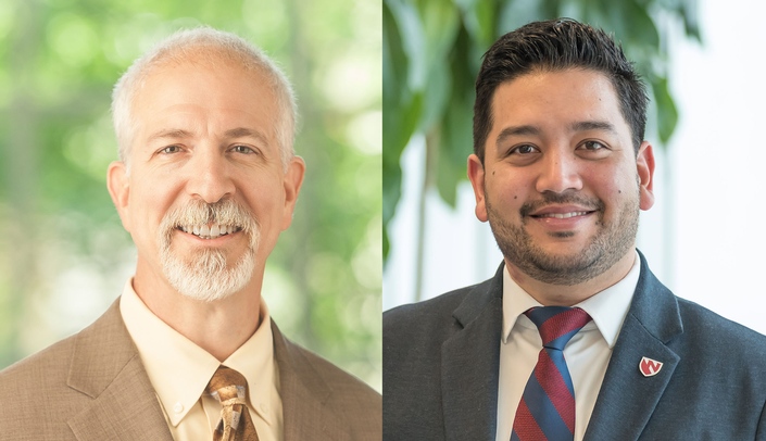 Mark Rupp, MD, chief of the UNMC Division of Infectious Diseases, and Armando De Alba Rosales, MD, assistant professor in the UNMC Department of Family Medicine