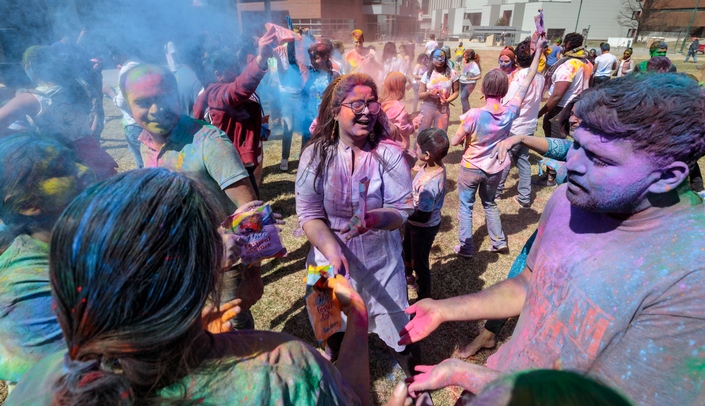 Holi is a Hindu spring festival, celebrated in India and internationally, symbolizing rejuvenation and optimism.