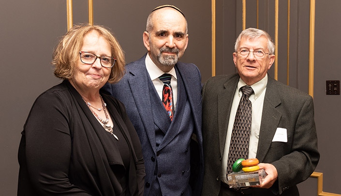 From left, Bonnie Bloch, MD, Howard Gendelman, MD, and David Crouse, PhD