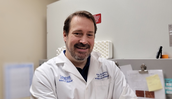 Michael Belshan, PhD, the new INBRE Infectious Diseases Scientific Director and professor of medical microbiology and immunology at Creighton University.