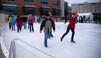 The ice rink is open President's Day.