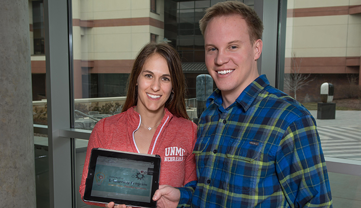 Students with e-module