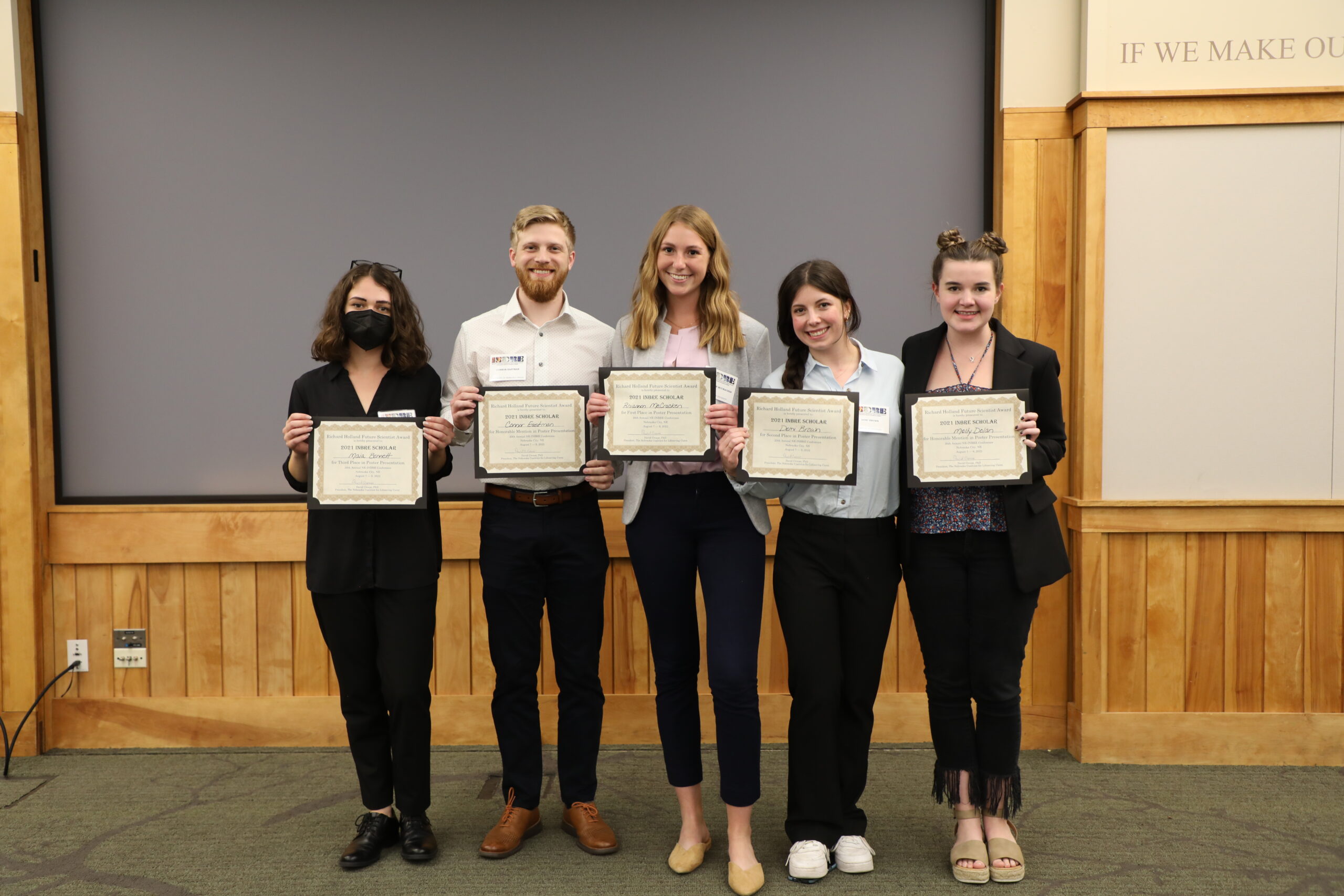 Poster presentation winners include&colon; Maia Bennett&comma; Connor Eastman&comma; Rhiannon McCracken&comma; Demi Brown and Molly Dolan