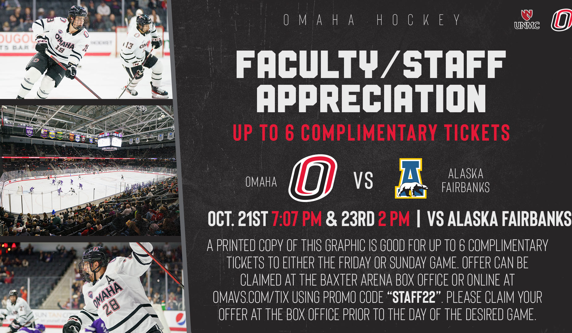 Free hockey tickets for UNMC faculty and staff Newsroom University of Nebraska Medical Center