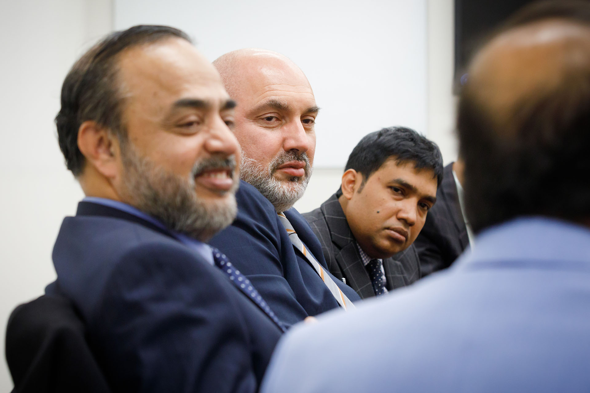 Delegates from the Bangladesh Ministry of Health and Family Welfare visited UNMC on Dec&period; 19 and 20&comma; meeting with UNMC officials including Wael ElRayes &lpar;second from left&rpar;&comma; MBBCh&comma; PhD&comma; co-director of the UNMC College of Public Health’s Center for Global Health and Development&period;