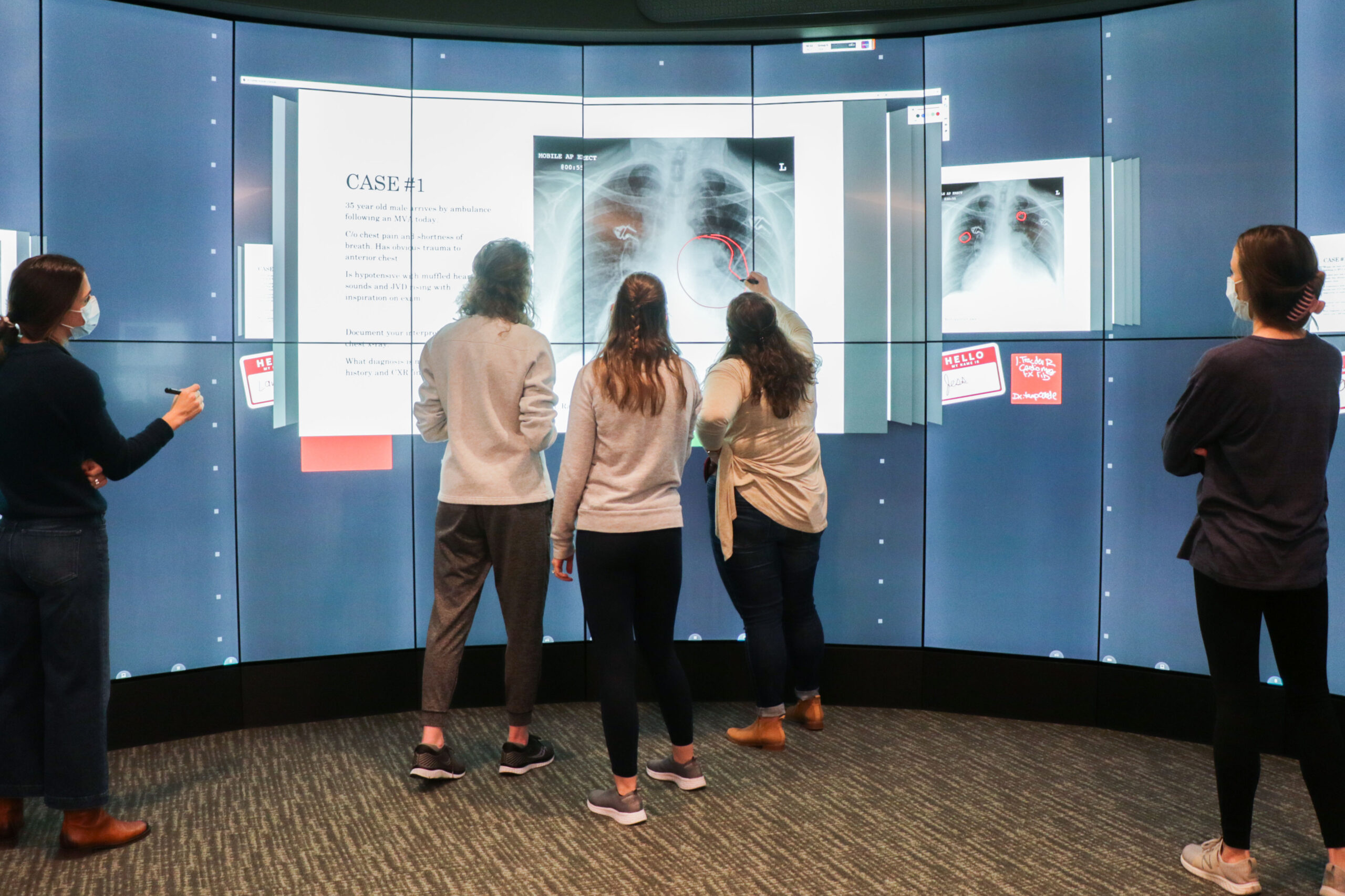 Technology allows physician assistant students to take part in lessons that are taught synchronously across UNMC campuses in Omaha and Kearney&period;