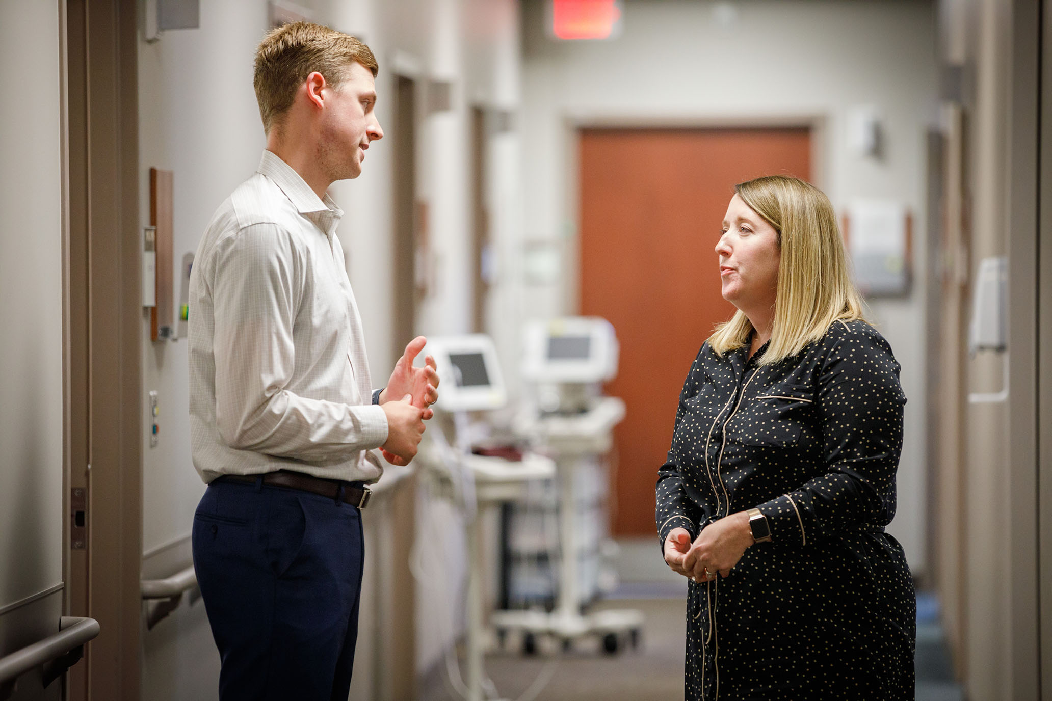 Kristen Cook&comma; PharmD&comma; with Drew Prescott&comma; PharmD&comma; at Nebraska Medicine’s Midtown Health Center