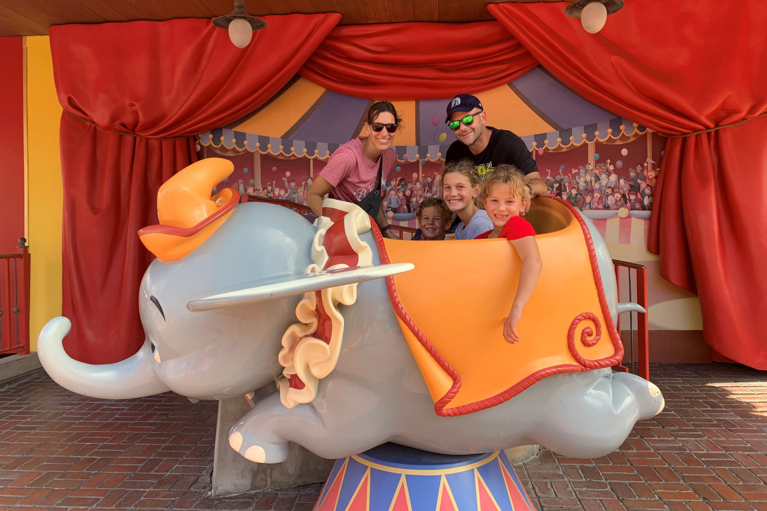 Cheri Barta&comma; PhD&comma; with her family at Disneyland&period; Pictured are Dr&period; Barta&comma; at left&comma; Henry&comma; 5&comma; Evelyn&comma; 10&comma; Amelia&comma; 8&comma; and husband Nick Rossi&period;