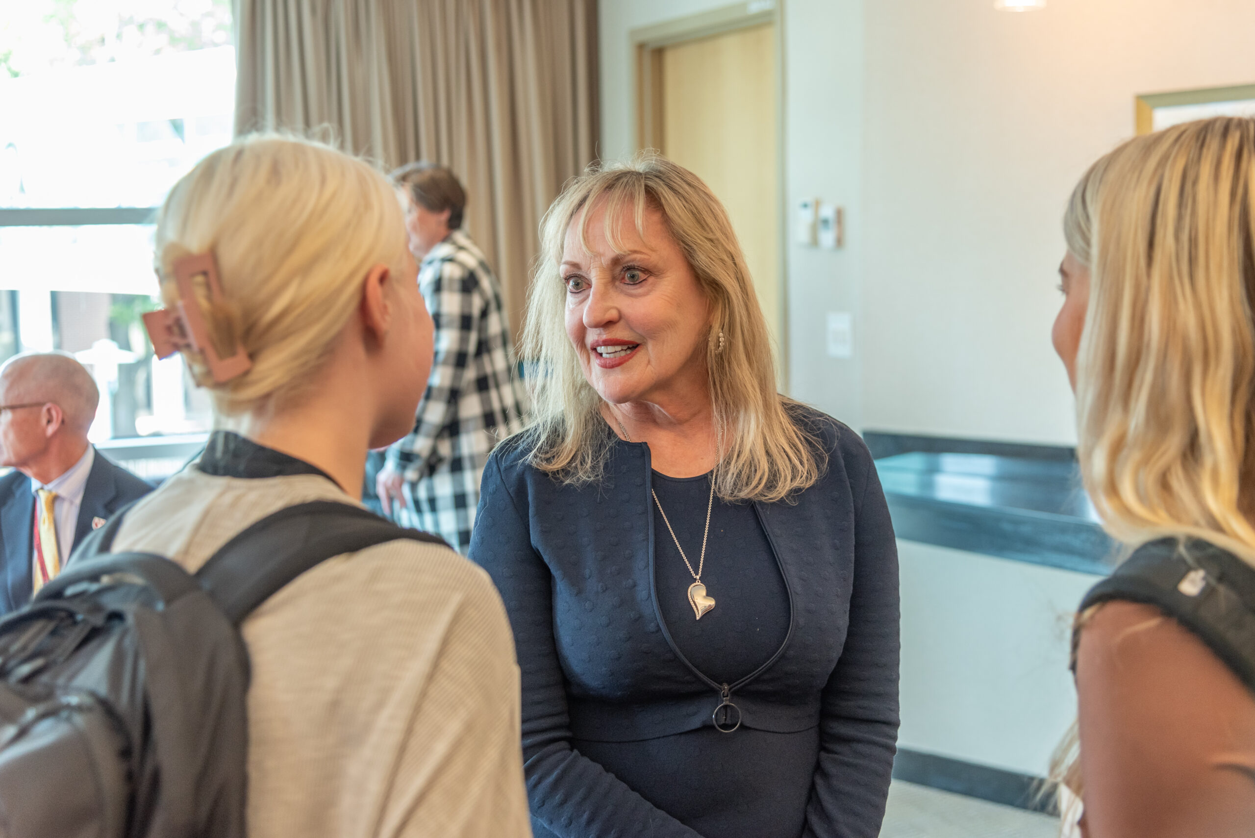 During her visit to UNMC&comma; Millie Williams met with several of the newly named and newly funded Williams Scholars&comma; an experience that left her feeling overwhelmed&period;